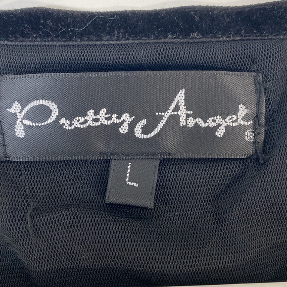 Pretty Angel Punk Goth Halloween Witchy Lace Top Red/Black Size Large - Picture 7 of 9